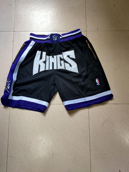 Men NBA 2021 Sacramento Kings Black Shorts->sacramento kings->NBA Jersey